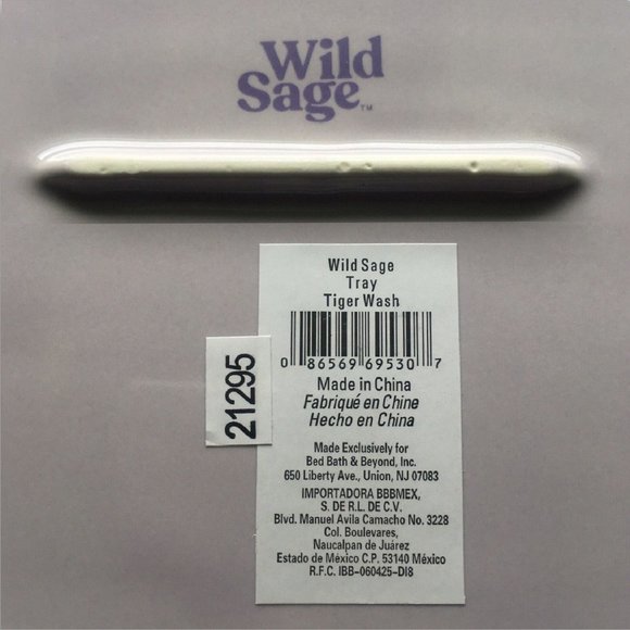 2 new Wild Sage Tiger Wash Stripe 9"x5"x1" Ceramic BATHROOM VANITY TRAYS - Picture 2 of 4